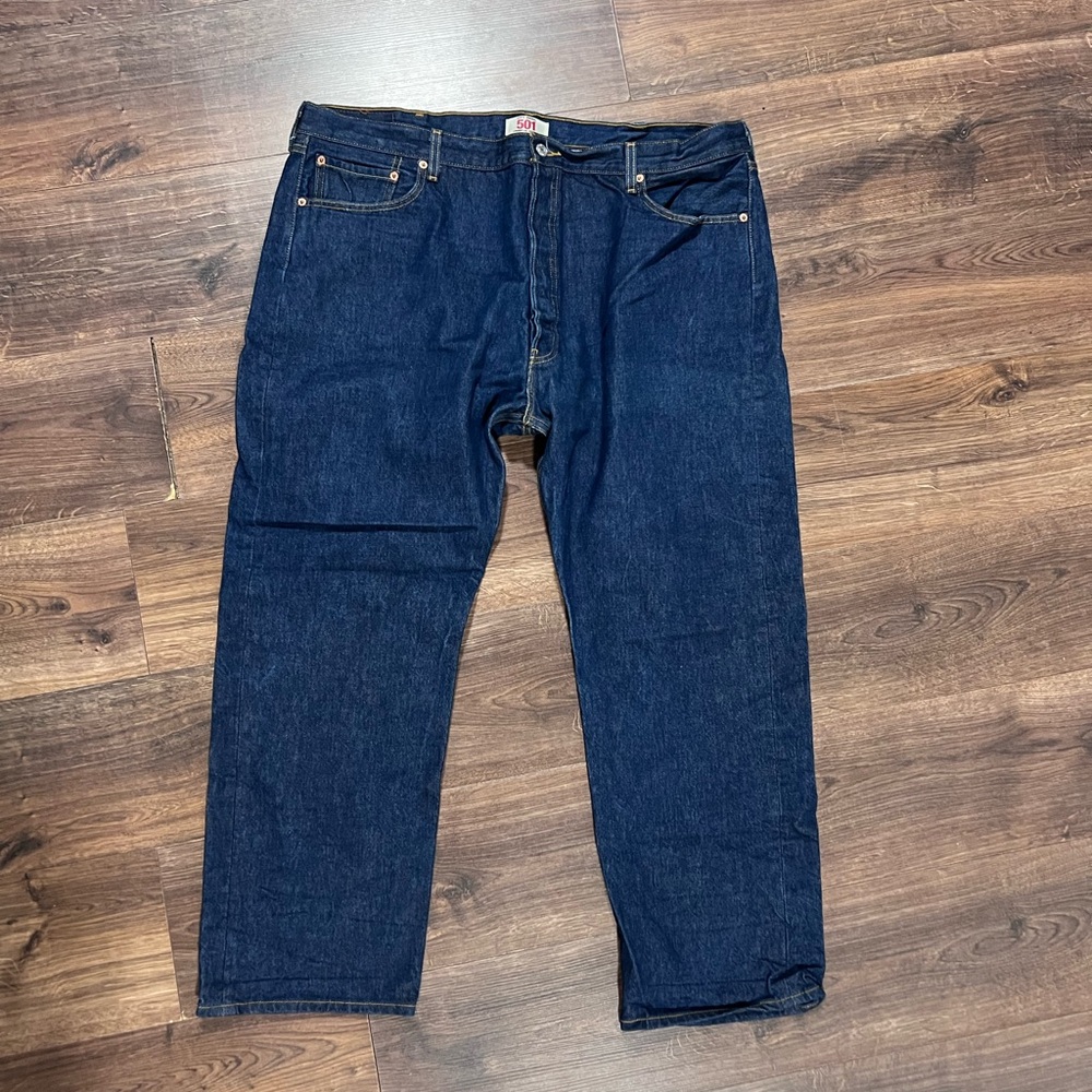 Vintage Levi's 501 Dark Indigo Straight Leg Button- Fly Fit Jeans